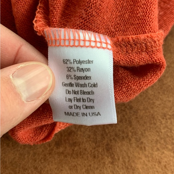 Laila Jayde "Bowie 3/4 Sleeve Dolman Knit Top", Coral, Women's XS - Picture 8 of 12